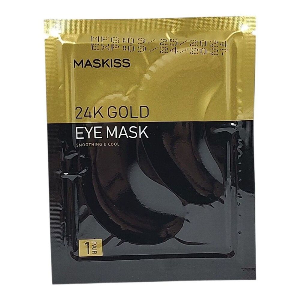 Maskiss 24K Gold Eye Mask Soothing & Cool One Pair Fine Lines Wrinkles Unisex